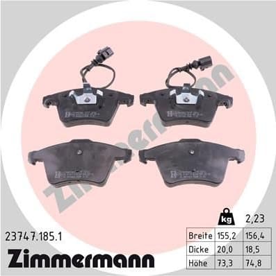 Brake Pad Set, disc brake 23747.185.1