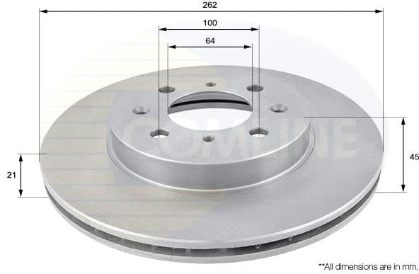 Brake disc, 1pcs FRONT ADC0506V - image 2
