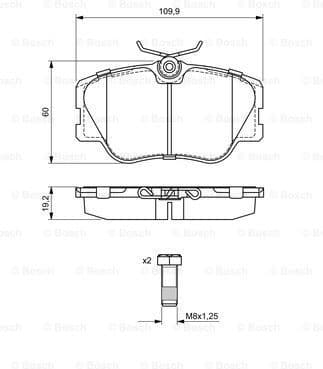 Brake Pad Set, disc brake 0986469410 - image 7