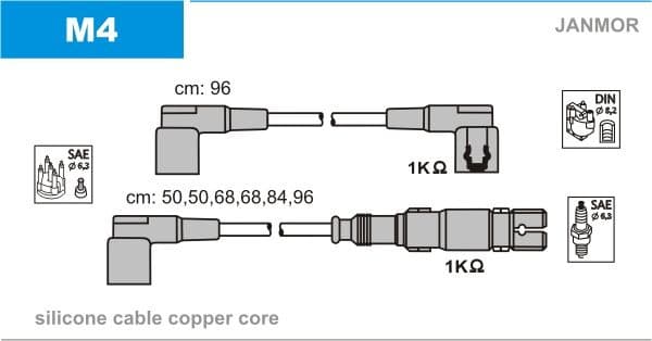 Ignition cable set M4 - image 2
