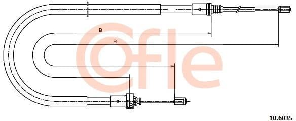 Cable Pull, parking brake 10.6035