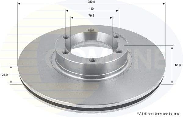 Brake disc, 1pcs FRONT ADC0263V - image 2