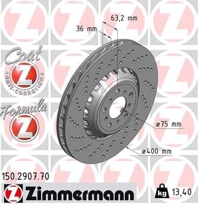 Brake Disc FORMULA Z BRAKE DISC 150.2907.70