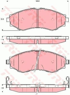 Brake Pad Set, disc brake GDB3345
