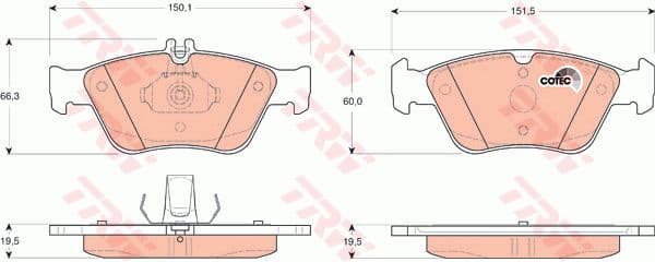 Brake pads front GDB1205