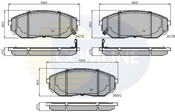 Brake pads front CBP31178