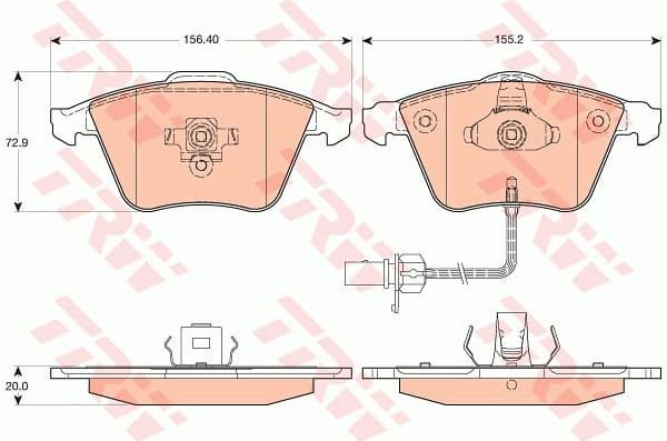 Brake Pad Set, disc brake COTEC GDB1617