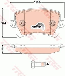 Brake pads rear, Top Quality GDB1763 - image 11