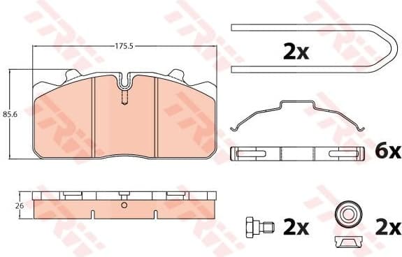 Brake Pad Set, disc brake GDB5069
