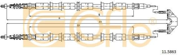Cable Pull, parking brake 11.5863