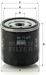 Filter oil W714/3