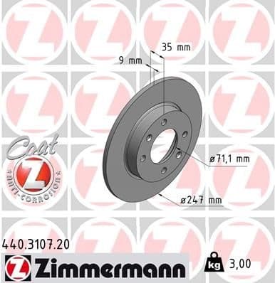Brake Disc COAT Z 440.3107.20