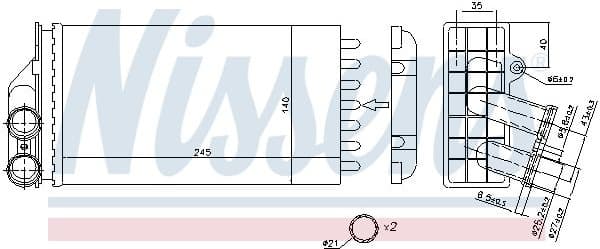 Heat Exchanger, interior heating ** FIRST FIT ** 71157