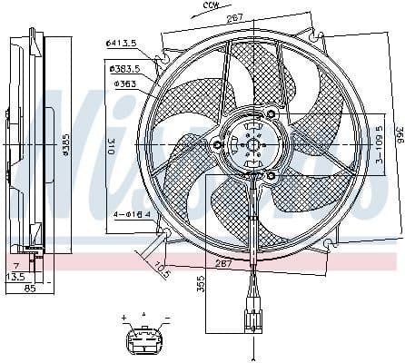 Fan, engine cooling 85790