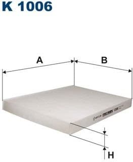 Filter, cabin air K1006