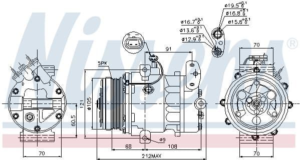 Compressor, air conditioning ** FIRST FIT ** 89037