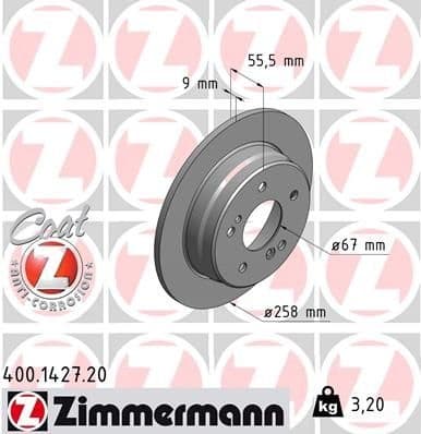 Brake Disc COAT Z 400.1427.20