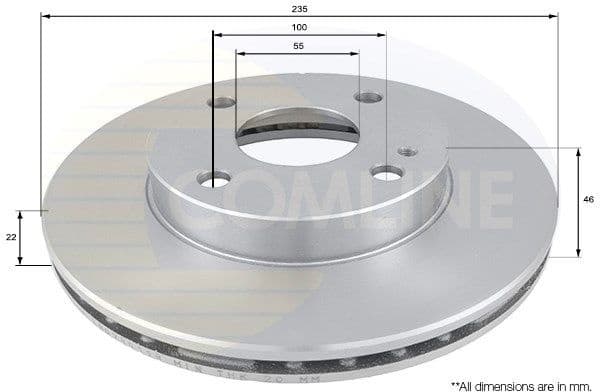 Brake disc, 1pcs FRONT ADC0441V - image 2