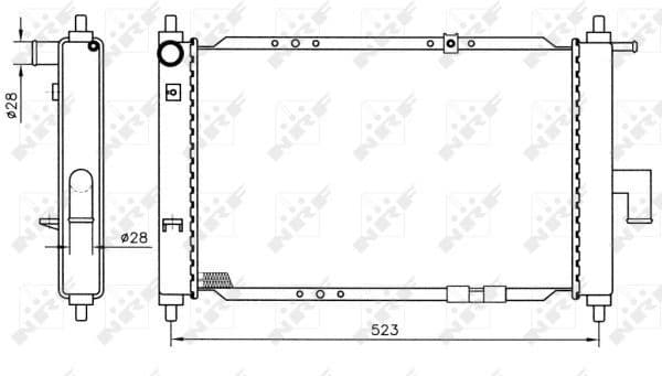 Radiator, engine cooling 53375
