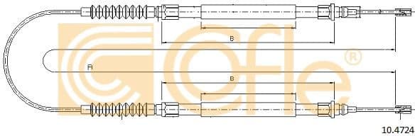 Cable Pull, parking brake 10.4724 - image 2