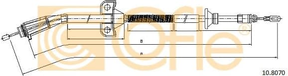 Cable Pull, parking brake 10.8070