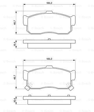 Brake Pad Set, disc brake 0986461144