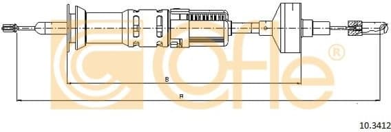 Cable Pull, clutch control 10.3412