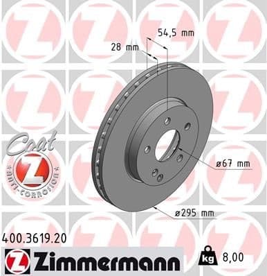 Brake Disc COAT Z 400.3619.20
