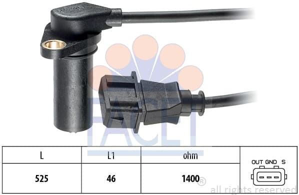 Sensor, camshaft position Made in Italy - OE Equivalent 9.0068 - image 2