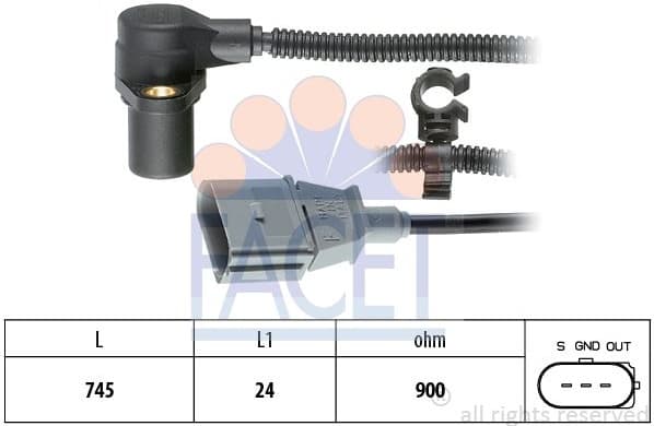 Sensor, crankshaft pulse Made in Italy - OE Equivalent 9.0267 - image 2