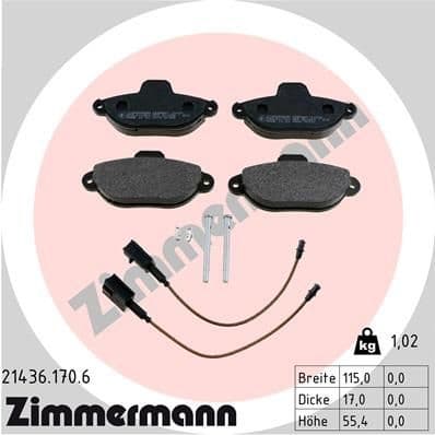 Brake Pad Set, disc brake 21436.170.6