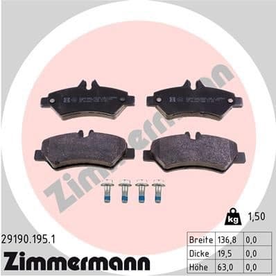 Brake Pad Set, disc brake 29190.195.1