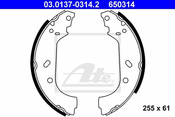 Brake Shoe Set 03.0137-0314.2