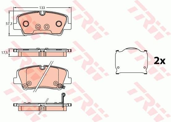 Brake Pad Set, disc brake GDB3646
