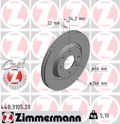 Brake Disc COAT Z 440.3105.20
