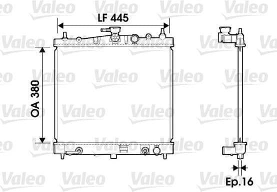 Radiator, engine cooling 734247