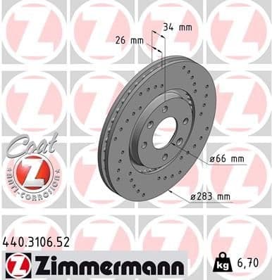 Brake Disc SPORT BRAKE DISC Z 440.3106.52