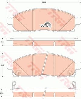 Brake Pad Set, disc brake COTEC GDB3502