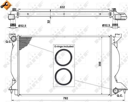 Radiator, engine cooling EASY FIT 50540