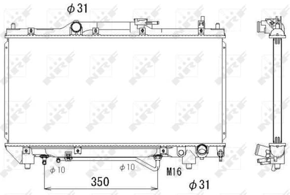 Radiator, engine cooling EASY FIT 53264