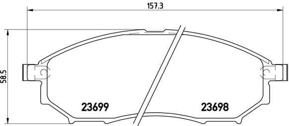 Brake pads front, Top Quality P56058