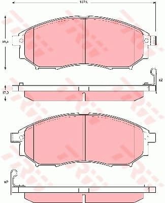 Brake pads front, Top Quality GDB3392