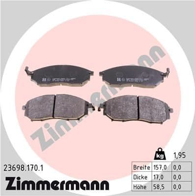 Brake Pad Set, disc brake 23698.170.1