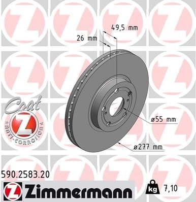 Brake Disc COAT Z 590.2583.20