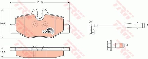 Brake pads rear, Top Quality GDB1601 - image 4