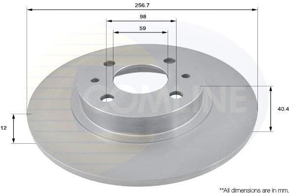 Brake disc, 1pcs FRONT ADC1802 - image 2