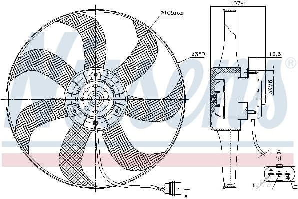 Fan, engine cooling 85725
