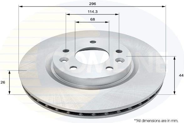 Brake disc, 1pcs FRONT ADC0295V - image 2