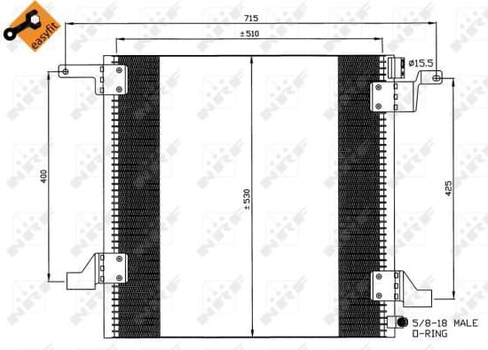 Condenser, air conditioning EASY FIT 35579
