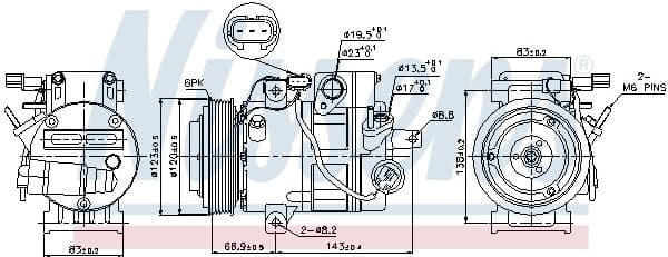 Compressor, air conditioning ** FIRST FIT ** 89304